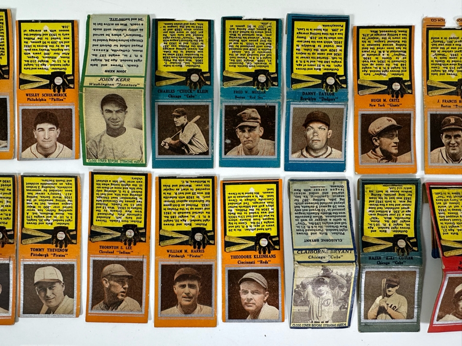 Collection Of Vintage Baseball Player Matchcovers (Matches Have Been Removed) [Photo 5]