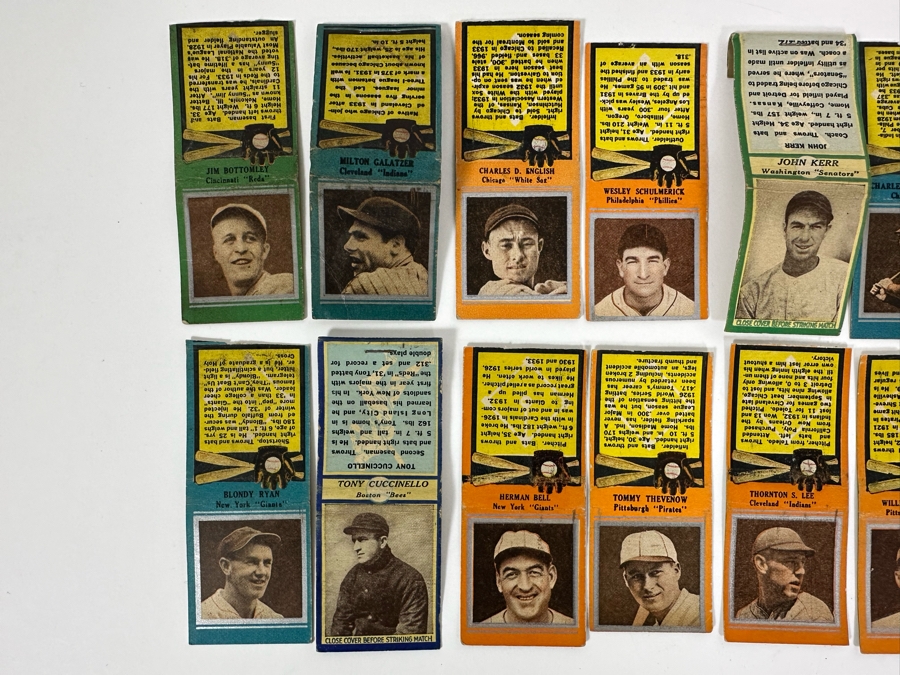 Collection Of Vintage Baseball Player Matchcovers (Matches Have Been Removed) [Photo 4]