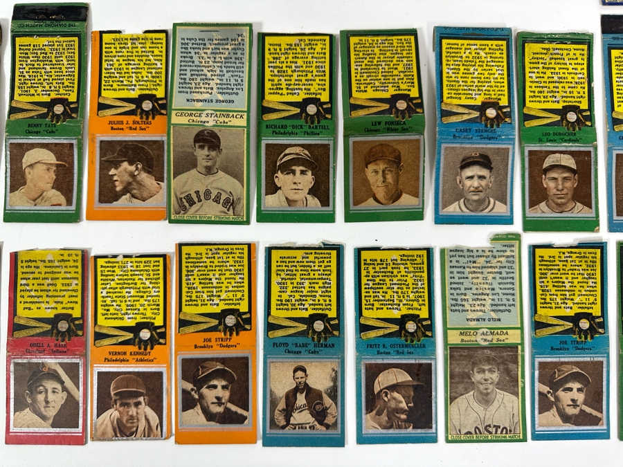 Collection Of Vintage Baseball Player Matchcovers (Matches Have Been Removed) [Photo 8]