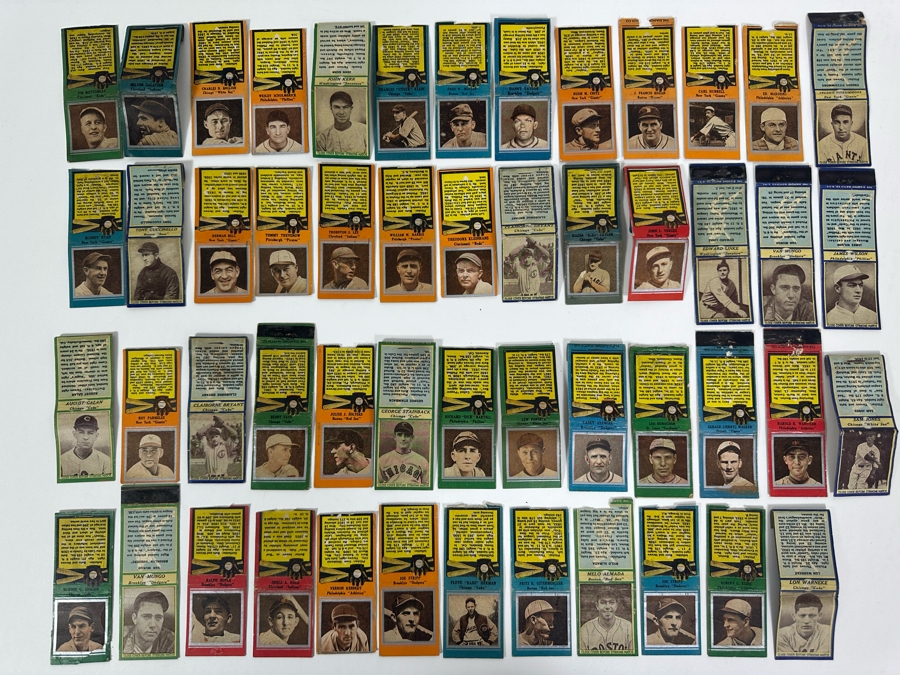 Collection Of Vintage Baseball Player Matchcovers (Matches Have Been Removed) [Photo 3]