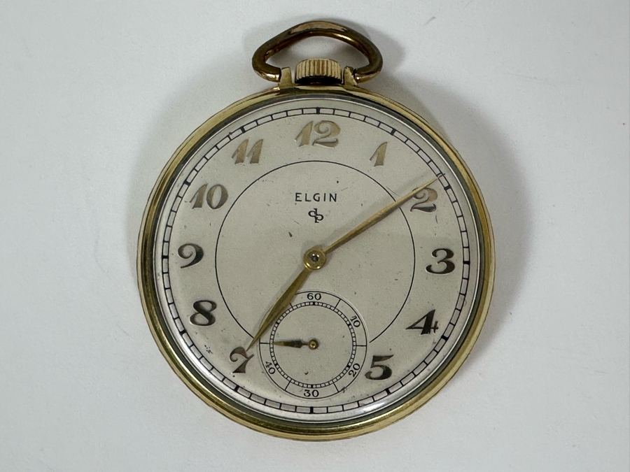 Vintage Elgin Pocket Watch With 10K Gold Filled Case 15 Jewels Working [Photo 2]