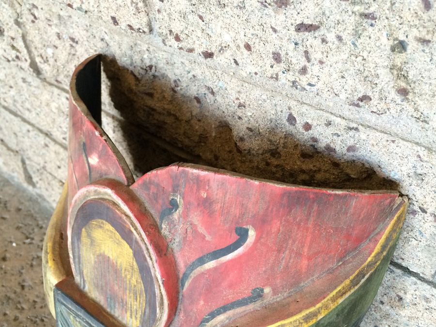 Vintage Hand Carved African Mask Ivory Coast [Photo 9]