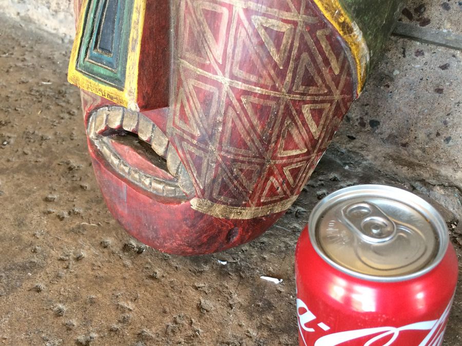 Vintage Hand Carved African Mask Ivory Coast [Photo 10]