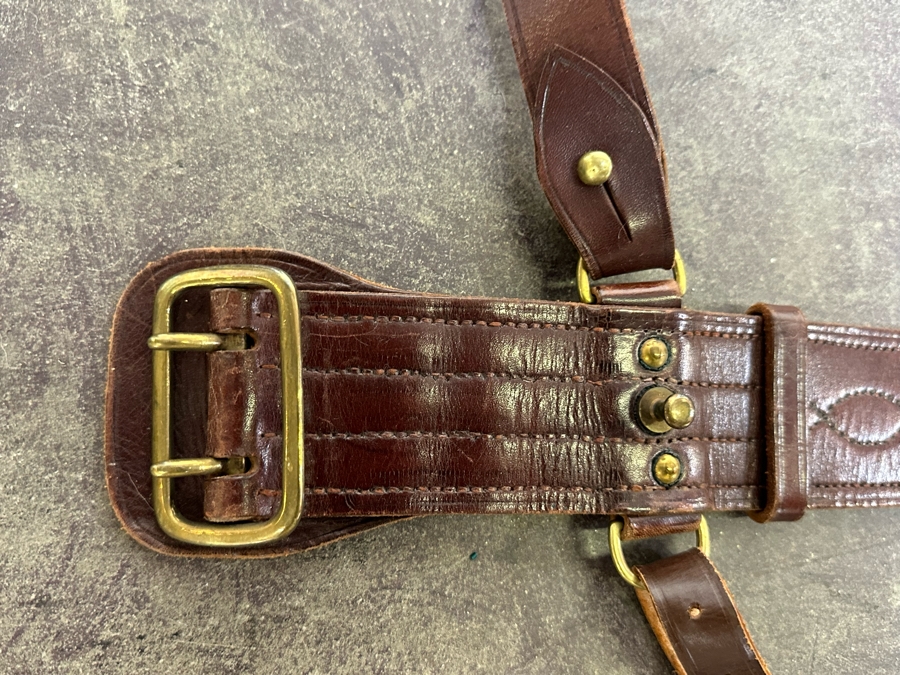 Vintage Leather Holster Belt 47L [Photo 7]
