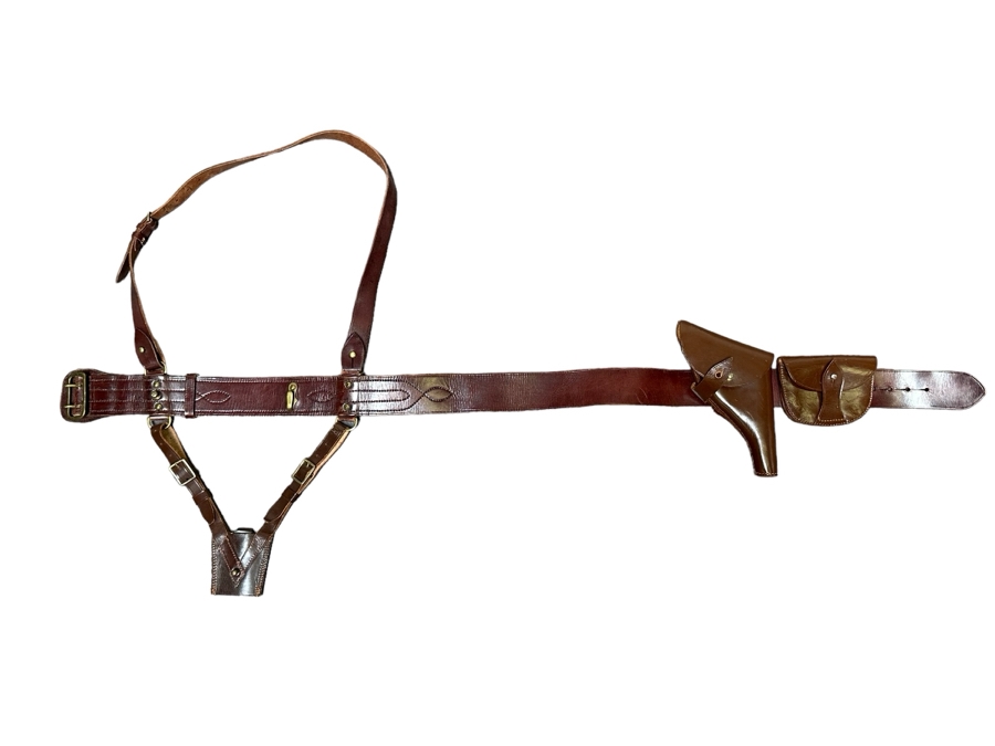 Vintage Leather Holster Belt 47L [Photo 1]