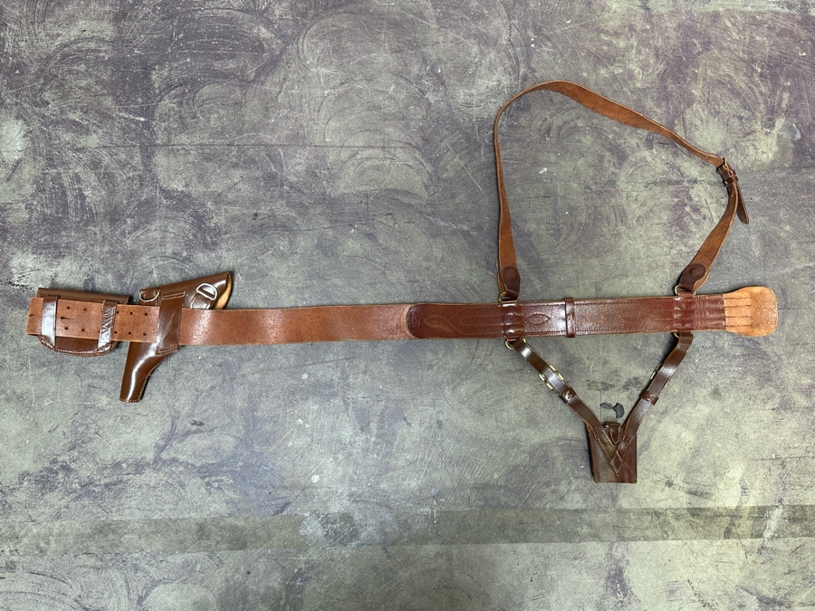 Vintage Leather Holster Belt 47L [Photo 8]