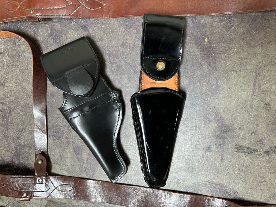 Collection Of Leather Belts And Holsters Along With A Case Pocket Knife [Photo 6]