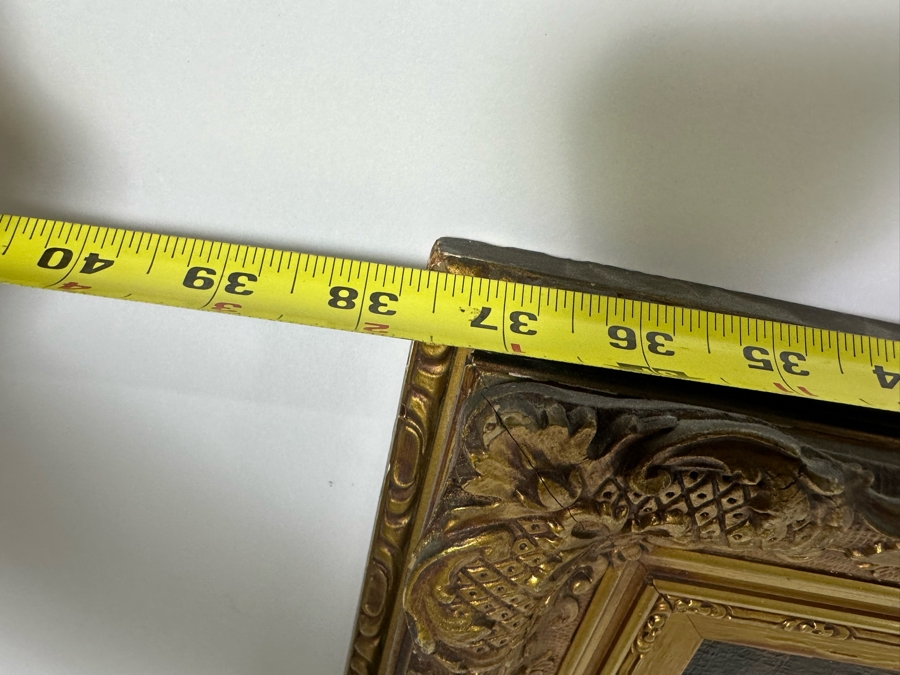 Vintage Original European Painting 30 X 20 Framed 37 X 27 [Photo 17]