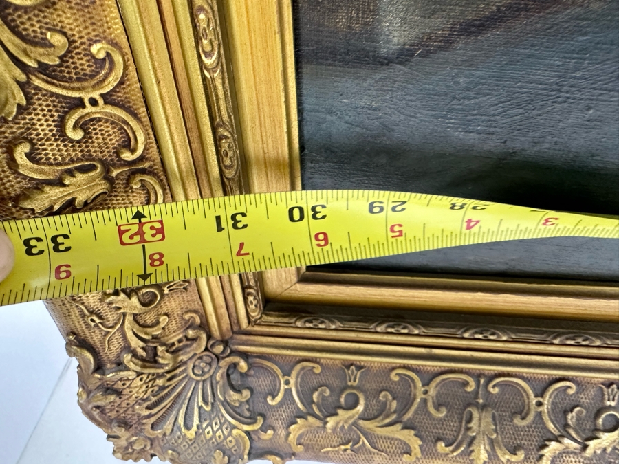 Vintage Original European Painting 30 X 20 Framed 37 X 27 [Photo 14]