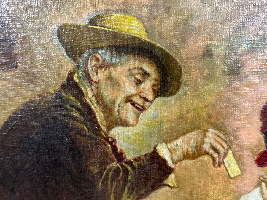 Vintage Original European Painting 30 X 20 Framed 37 X 27 [Photo 6]