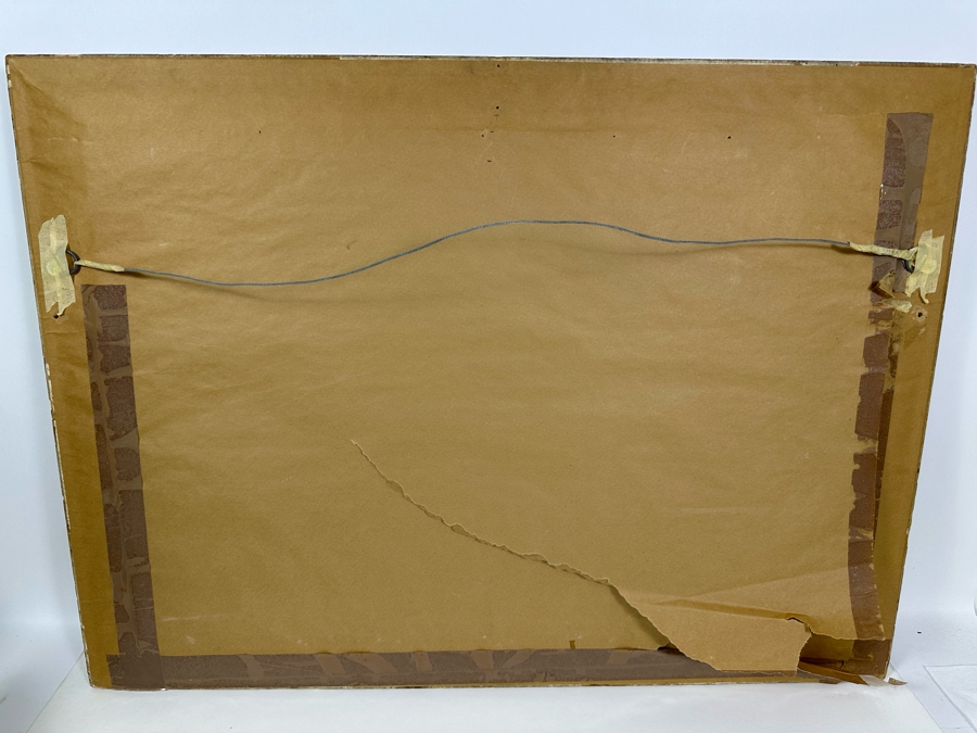 Vintage Original European Painting 30 X 20 Framed 37 X 27 [Photo 12]