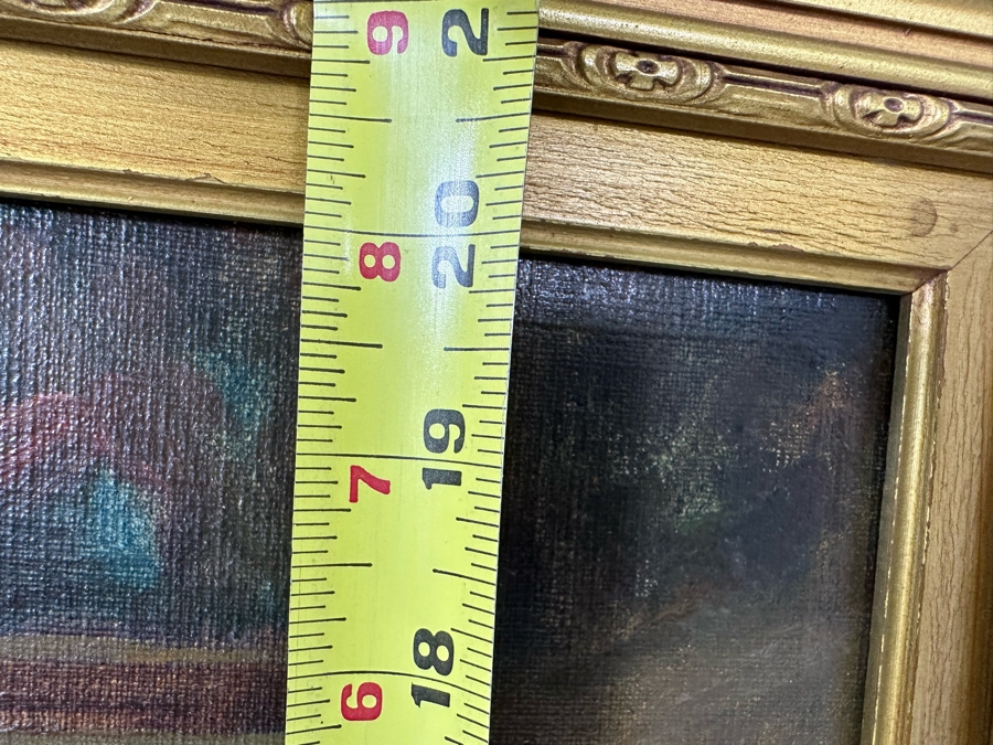 Vintage Original European Painting 30 X 20 Framed 37 X 27 [Photo 15]