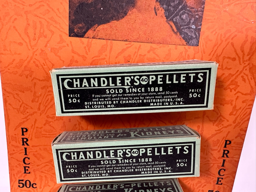 Vintage Chandler Medicine Co Mercantile Store Product Display (No Pills In Boxes) 7W X 12H [Photo 6]