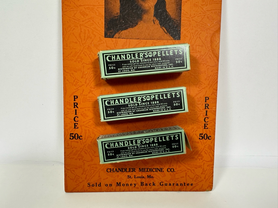 Vintage Chandler Medicine Co Mercantile Store Product Display (No Pills In Boxes) 7W X 12H [Photo 8]