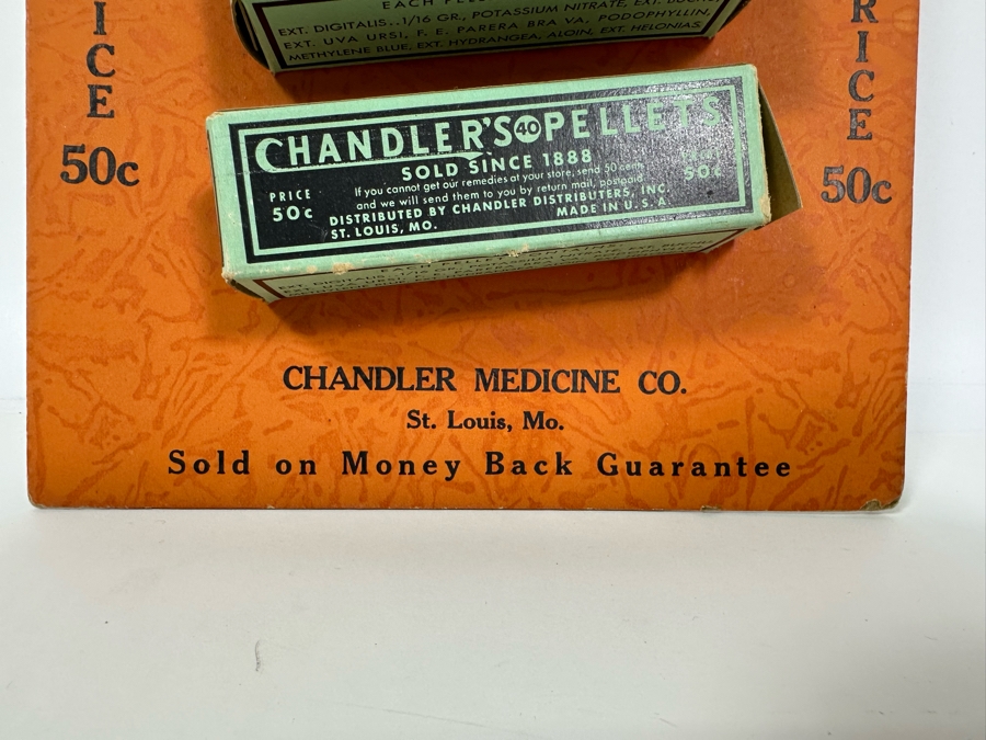 Vintage Chandler Medicine Co Mercantile Store Product Display (No Pills In Boxes) 7W X 12H [Photo 9]