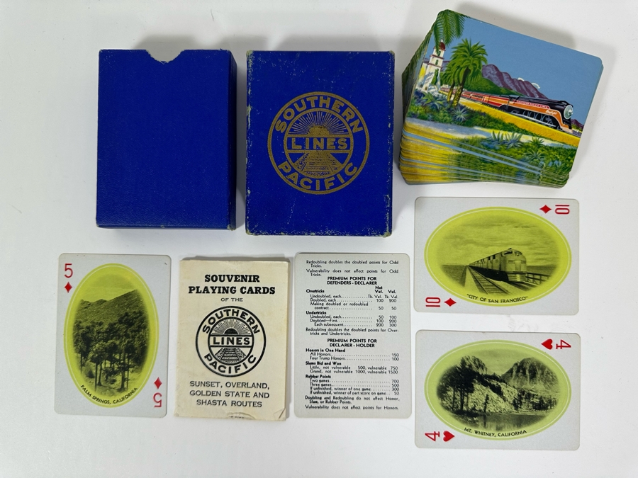 Vintage Southern Pacific Lines California Railroad Playing Cards [Photo 2]