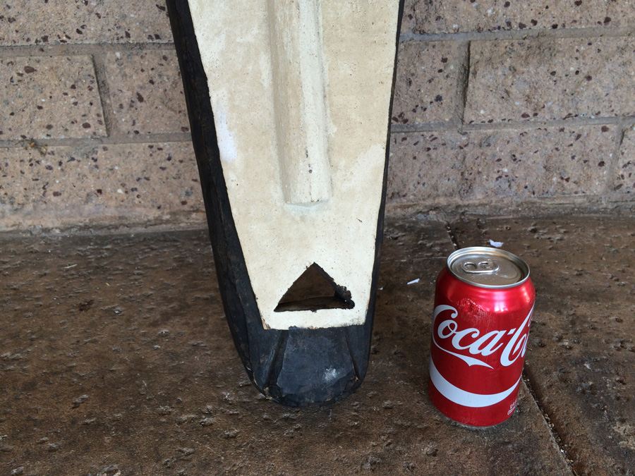 Vintage Hand Carved African Mask Ivory Coast [Photo 2]