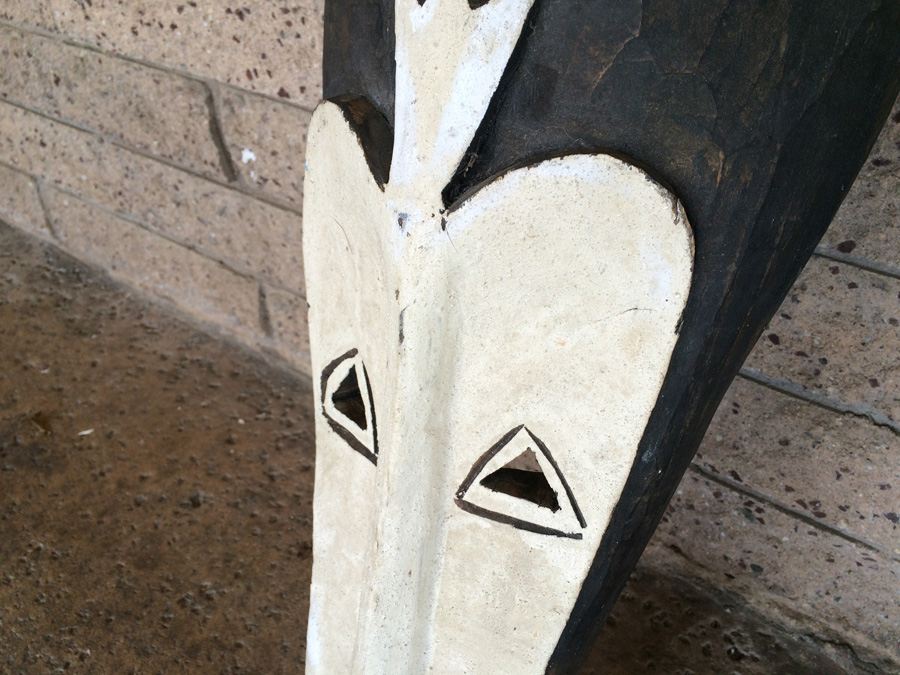 Vintage Hand Carved African Mask Ivory Coast [Photo 6]