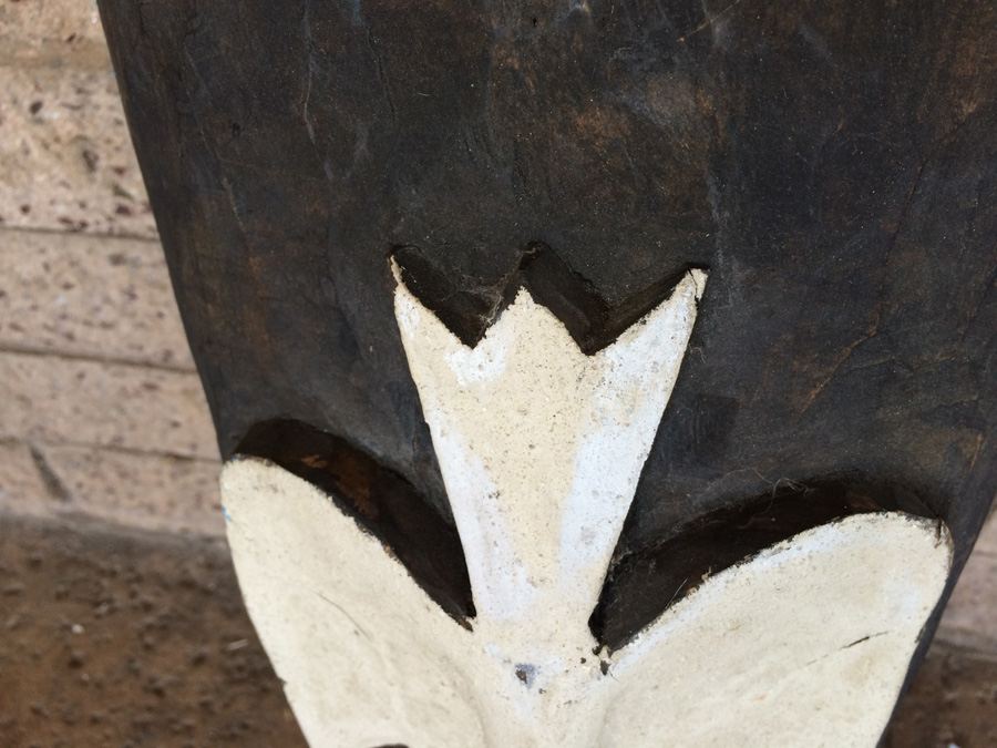 Vintage Hand Carved African Mask Ivory Coast [Photo 9]