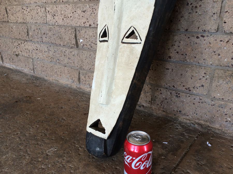 Vintage Hand Carved African Mask Ivory Coast [Photo 7]