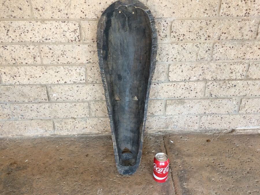 Vintage Hand Carved African Mask Ivory Coast [Photo 10]