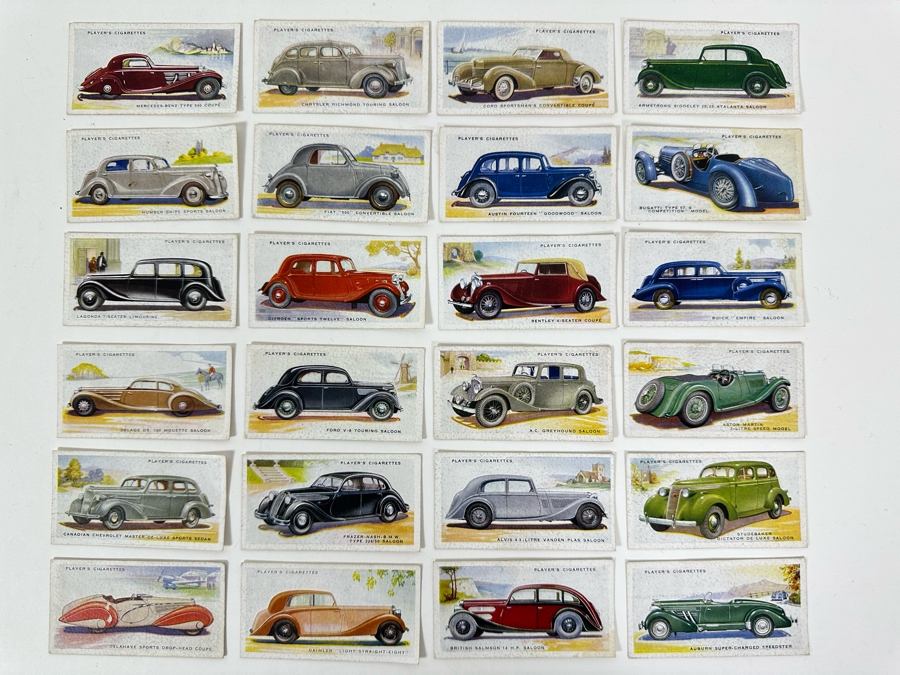 24 Vintage Player's Cigarettes Motor Cars Cigarette Cards John Player & Sons English [Photo 2]