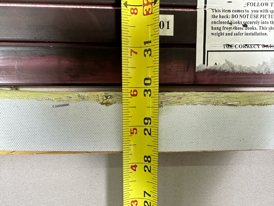 Large Original Wharf City Skyline Painting On Canvas 40 X 28 Framed 46 X 36 [Photo 16]