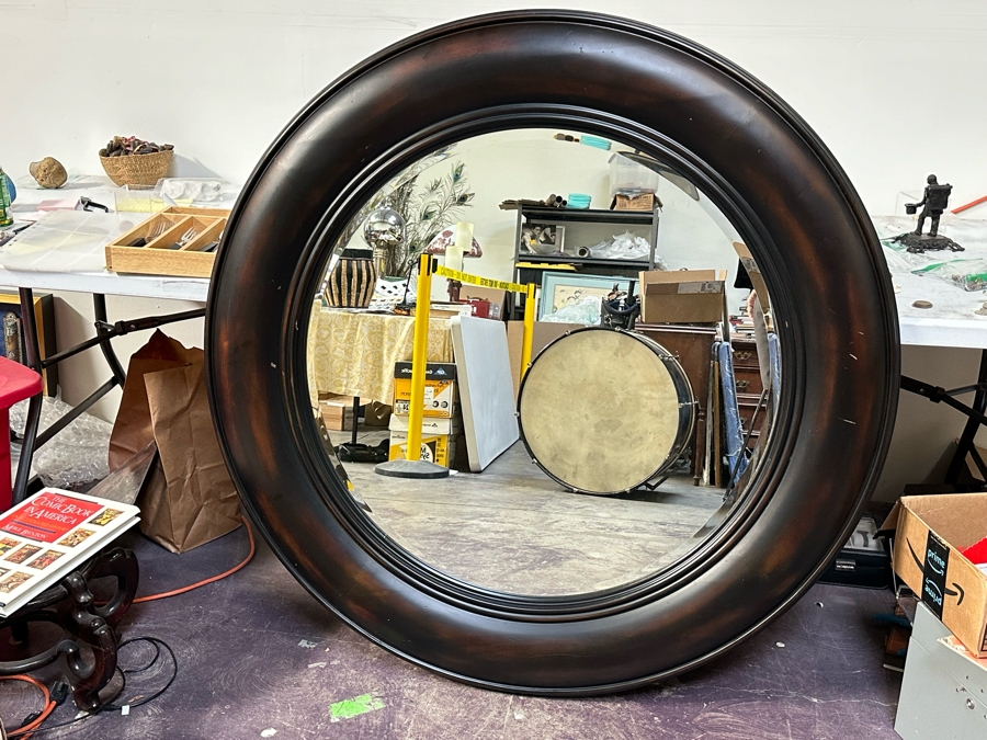 Circular Beveled Glass Wall Mirror 48R [Photo 2]