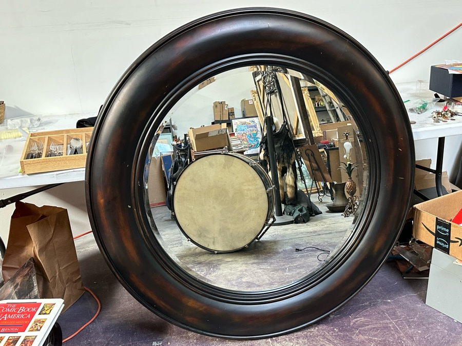 Circular Beveled Glass Wall Mirror 48R [Photo 3]