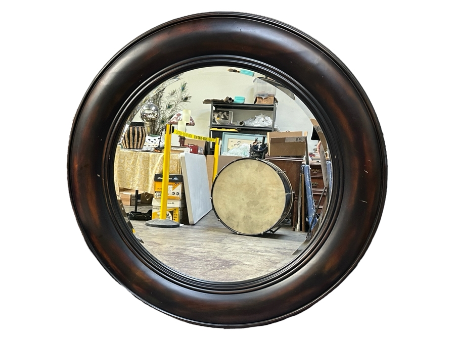 Circular Beveled Glass Wall Mirror 48R