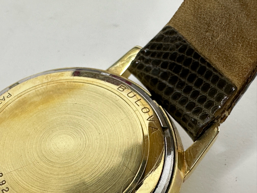 Vintage Accutron By Bulova Men's Wrist Watch With 14K Gold Filled Case And Original Box [Photo 10]