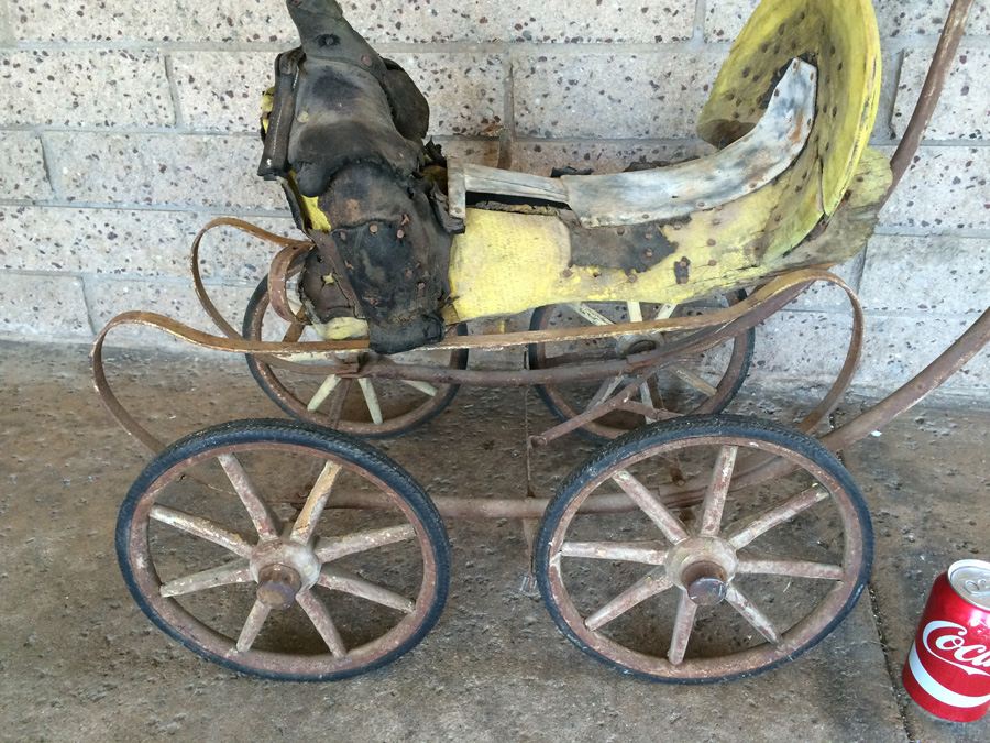 Vintage Child's Stroller Horse Saddle for Restoration or Display [Photo 3]