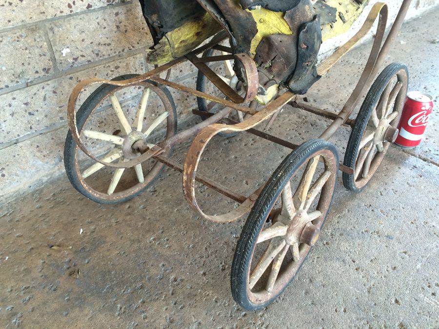 Vintage Child's Stroller Horse Saddle for Restoration or Display [Photo 7]