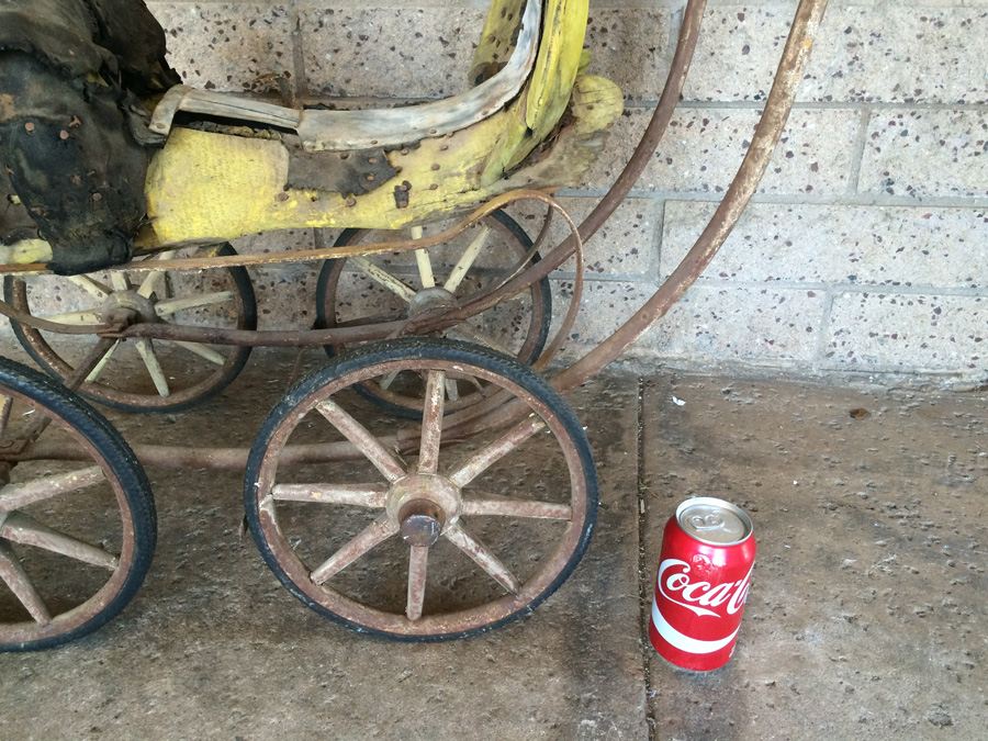 Vintage Child's Stroller Horse Saddle for Restoration or Display [Photo 2]