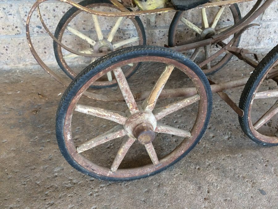 Vintage Child's Stroller Horse Saddle for Restoration or Display [Photo 6]