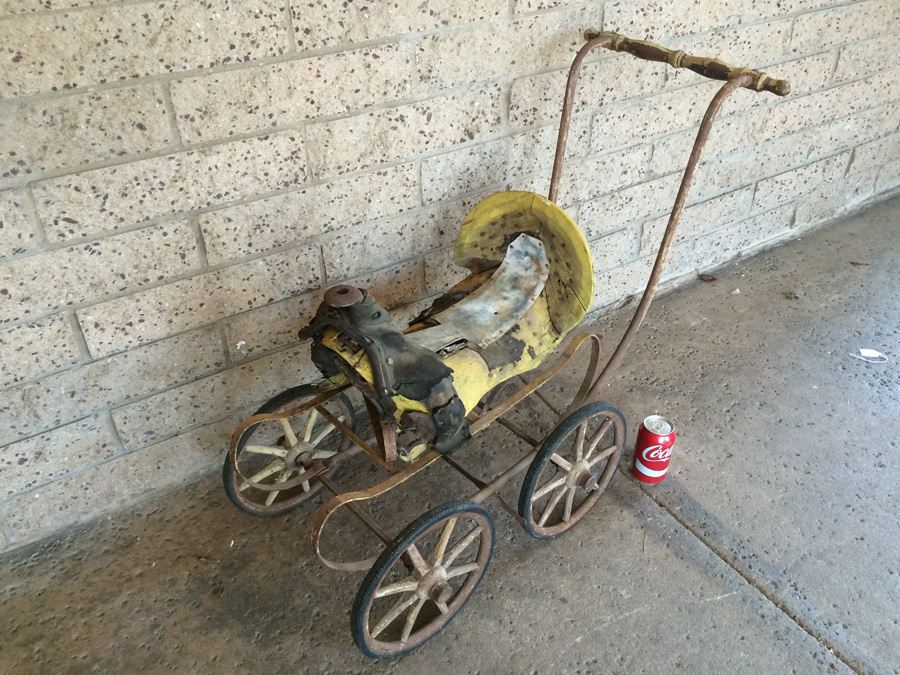 Vintage Child's Stroller Horse Saddle for Restoration or Display [Photo 14]