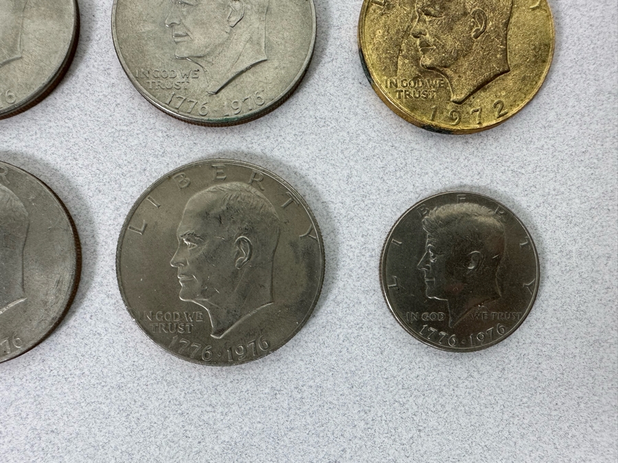 Coin Collection Featuring Susan B. Anthony Dollar Coins, Eisenhower Dollar Coins & Kenney Half Dollar Coins [Photo 11]