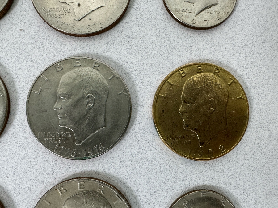 Coin Collection Featuring Susan B. Anthony Dollar Coins, Eisenhower Dollar Coins & Kenney Half Dollar Coins [Photo 6]