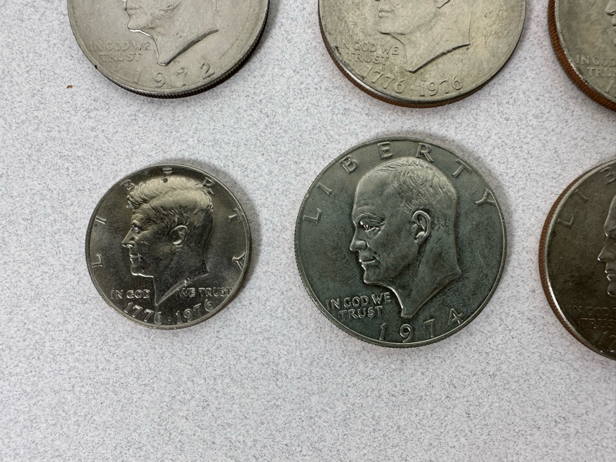 Coin Collection Featuring Susan B. Anthony Dollar Coins, Eisenhower Dollar Coins & Kenney Half Dollar Coins [Photo 9]