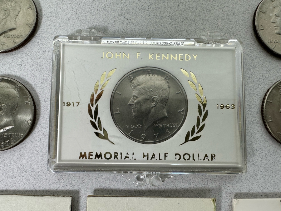 Coin Collection Featuring John F. Kennedy Half Dollars And Other US Coins [Photo 4]