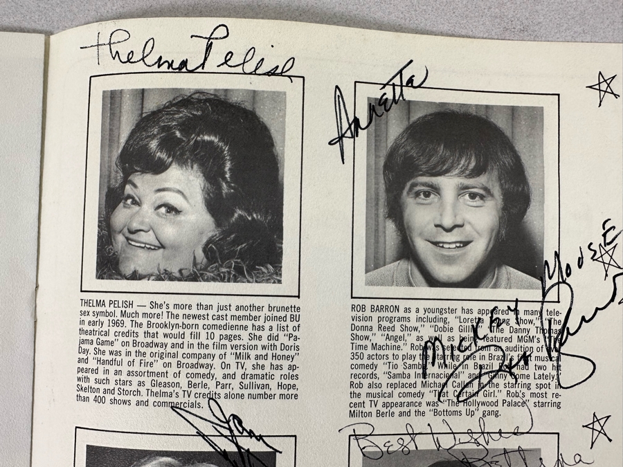 Signed Mid-Century Ceasars Palace Comedy Bottoms Up '69 Program [Photo 12]