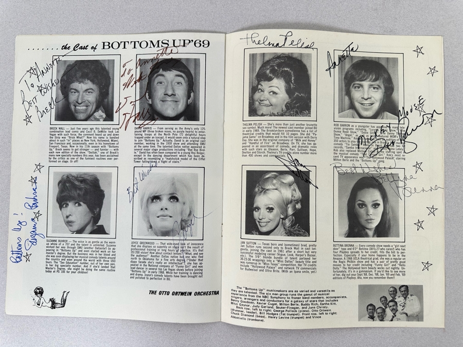 Signed Mid-Century Ceasars Palace Comedy Bottoms Up '69 Program [Photo 9]