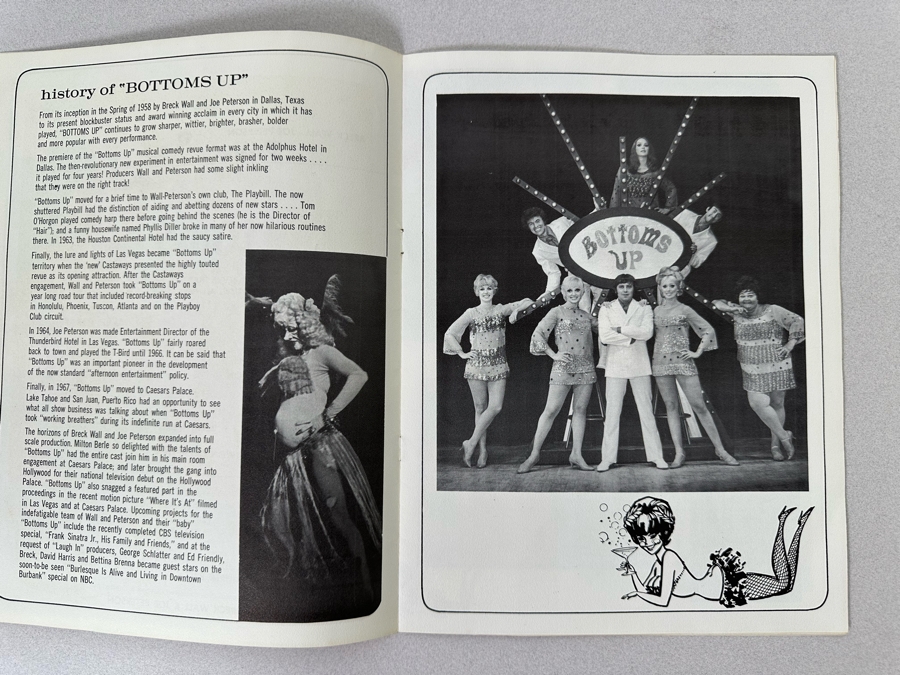 Signed Mid-Century Ceasars Palace Comedy Bottoms Up '69 Program [Photo 6]