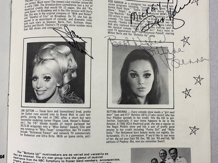 Signed Mid-Century Ceasars Palace Comedy Bottoms Up '69 Program [Photo 13]