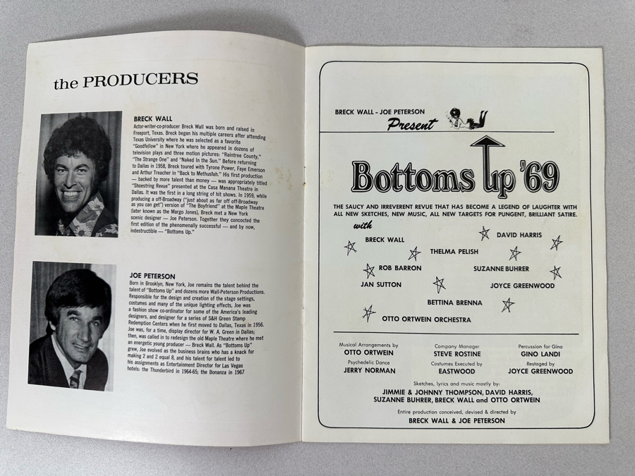 Signed Mid-Century Ceasars Palace Comedy Bottoms Up '69 Program [Photo 5]