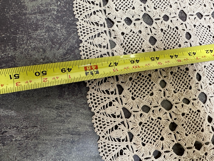 Handmade Crochet Lace Tablecloth Square 48 X 48 [Photo 6]