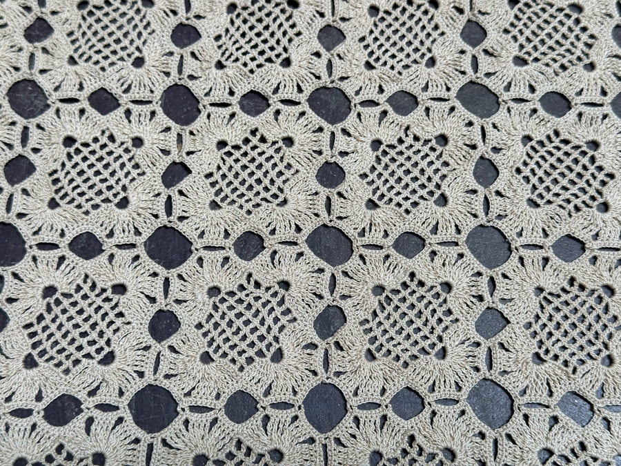 Handmade Crochet Lace Tablecloth Square 48 X 48 [Photo 4]
