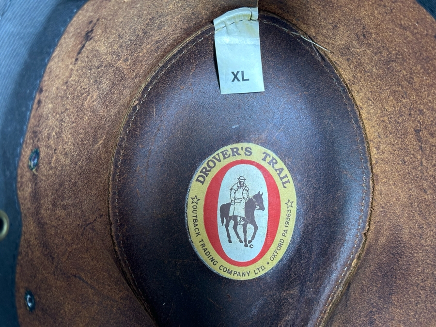 Braided Leather Indian Jones Style Whip With Pair Of XL Leather Hats [Photo 9]