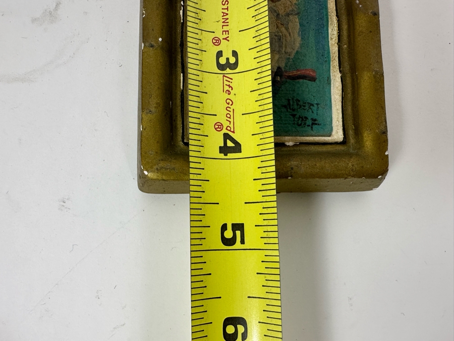 Pair Of Original Mid-Century Miniature Albert Tolf Owl Paintings Framed 3 X 4 [Photo 12]