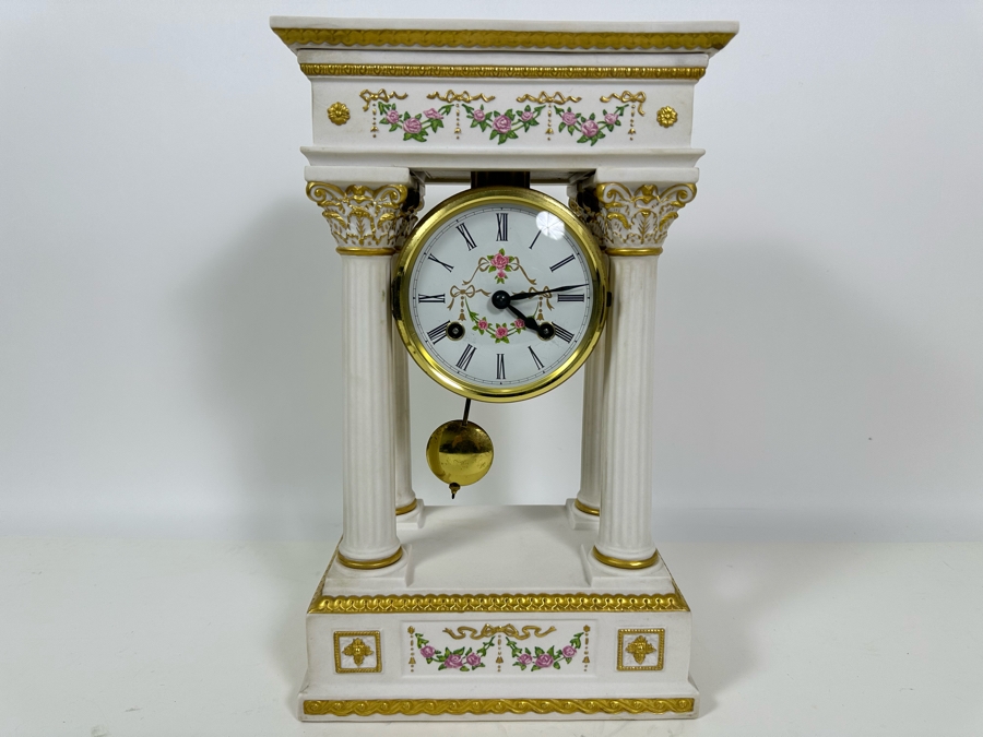 Vintage 1987 Franklin Mint Empress Josephine Clock Working 9W X 6D X 14.5H [Photo 2]